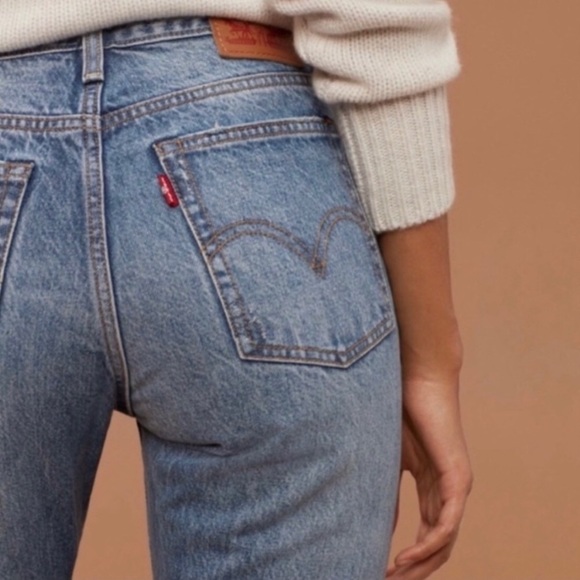 Levi’s White Oak Cone Denim Raw Hem Button Fly Jeans - Picture 2 of 8